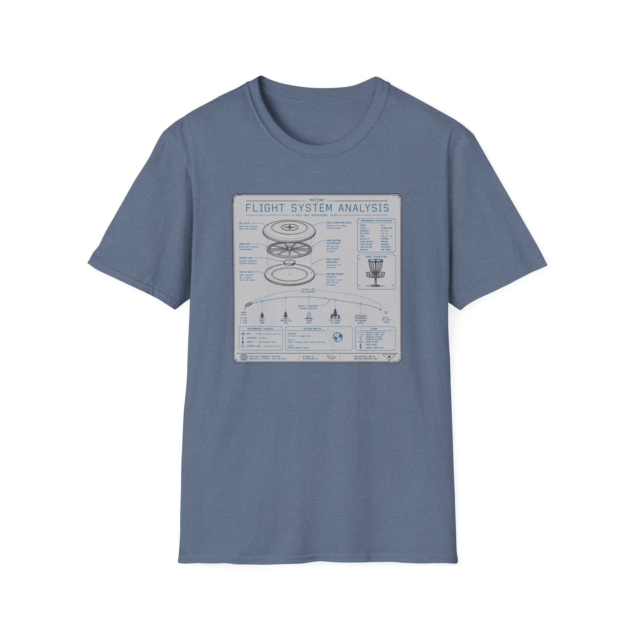Flight System Analysis Vintage Disc Golf T-Shirt