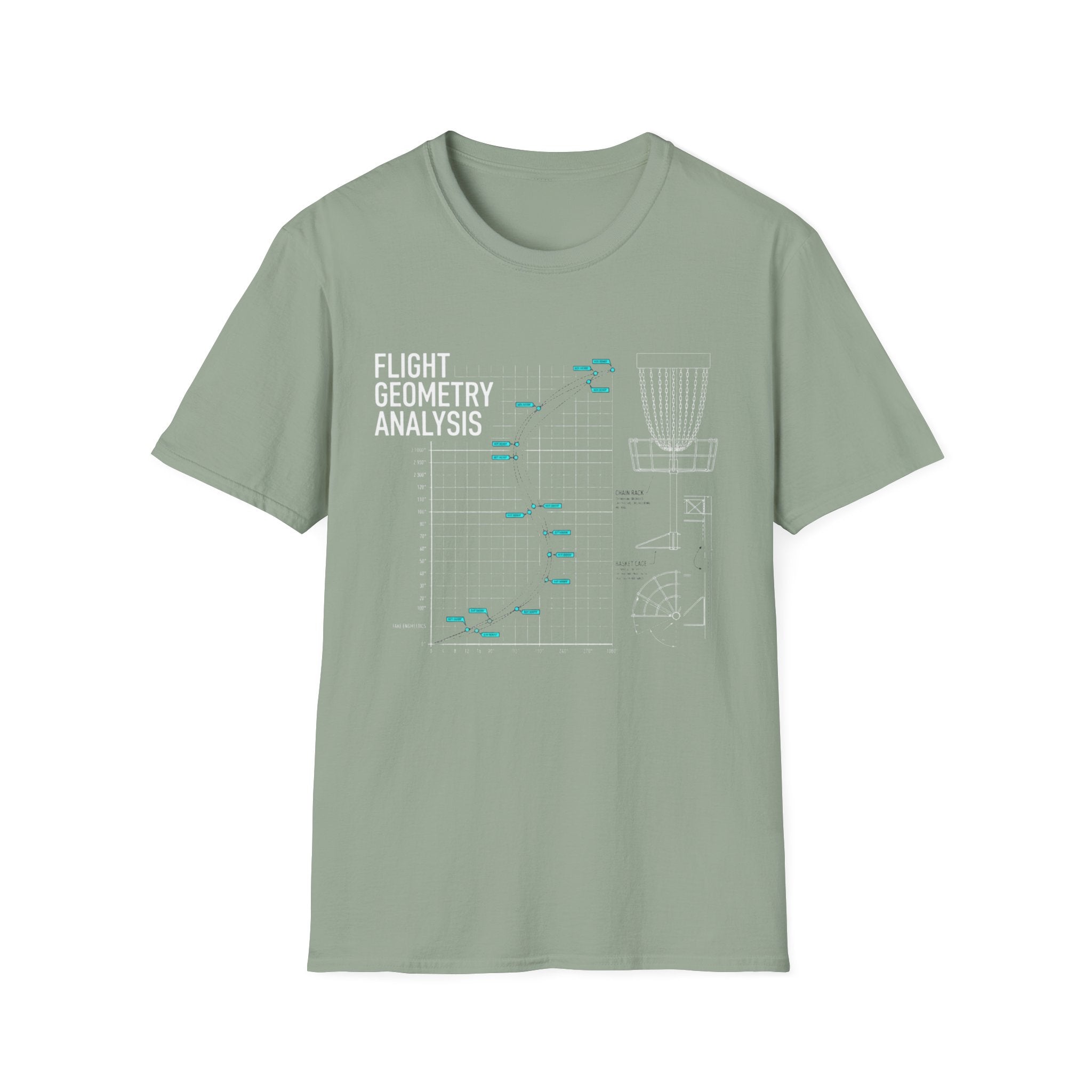 Flight Geometry Analysis Vintage Disc Golf T-Shirt