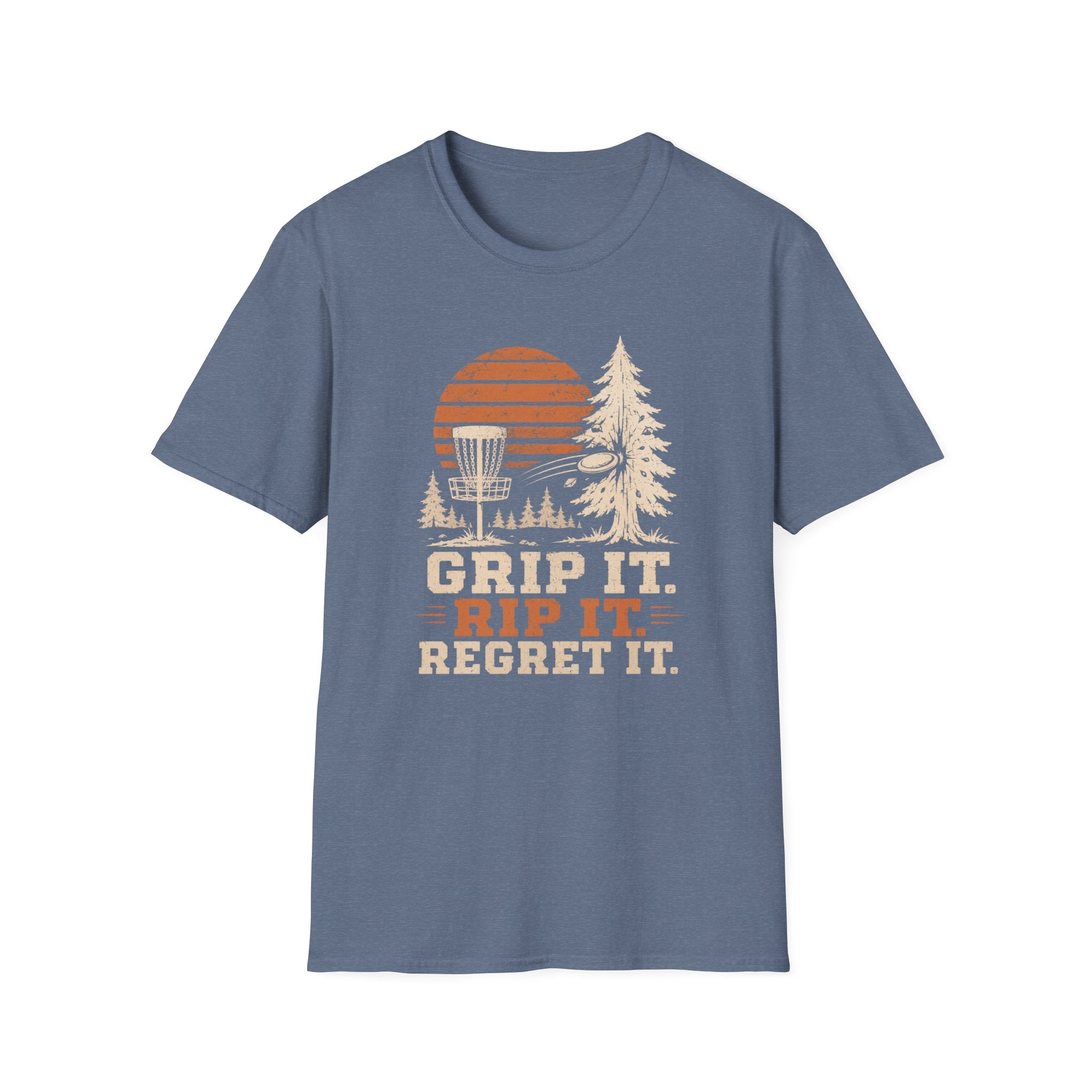 Grip It Rip It Regret It Vintage Disc Golf T-Shirt