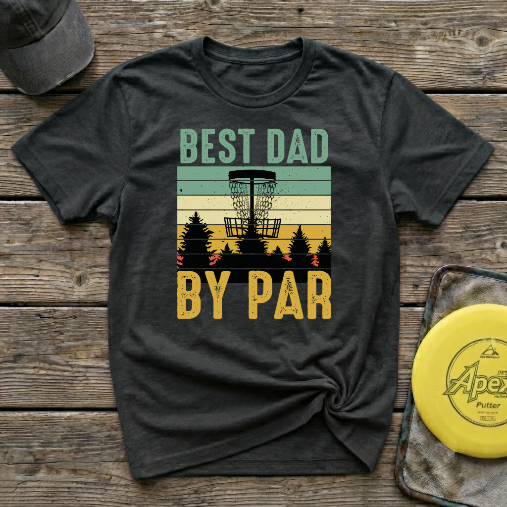 Best Dad By Par Vintage Disc Golf T-Shirt