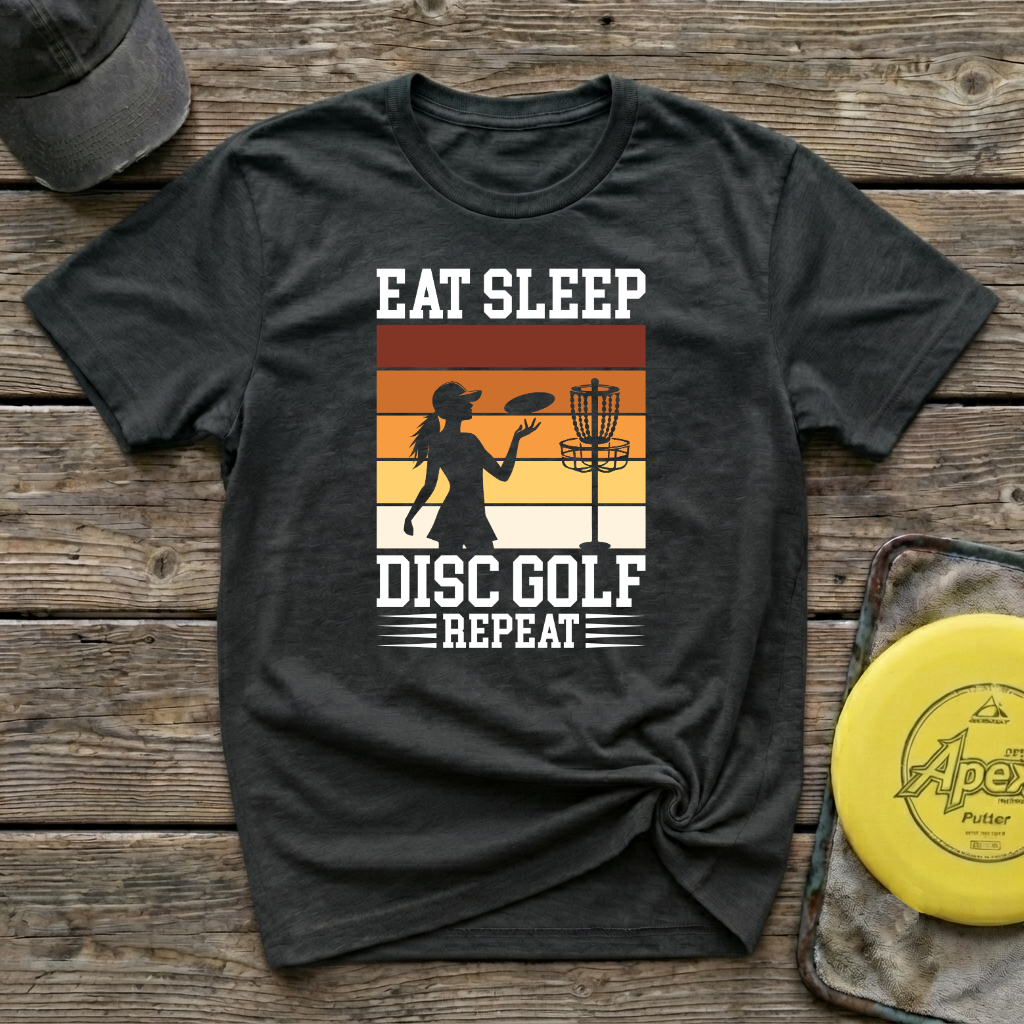 Eat Sleep Disc Golf Vintage Disc Golf T-Shirt