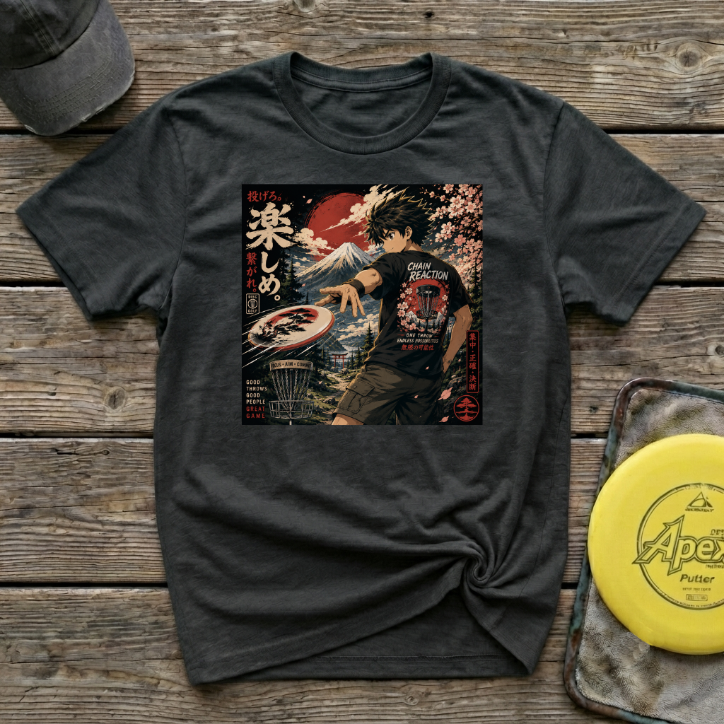 Anime Style Vintage Disc Golf T-Shirt