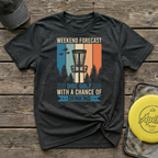 Weekend Forecast Drinking Vintage Disc Golf T-Shirt