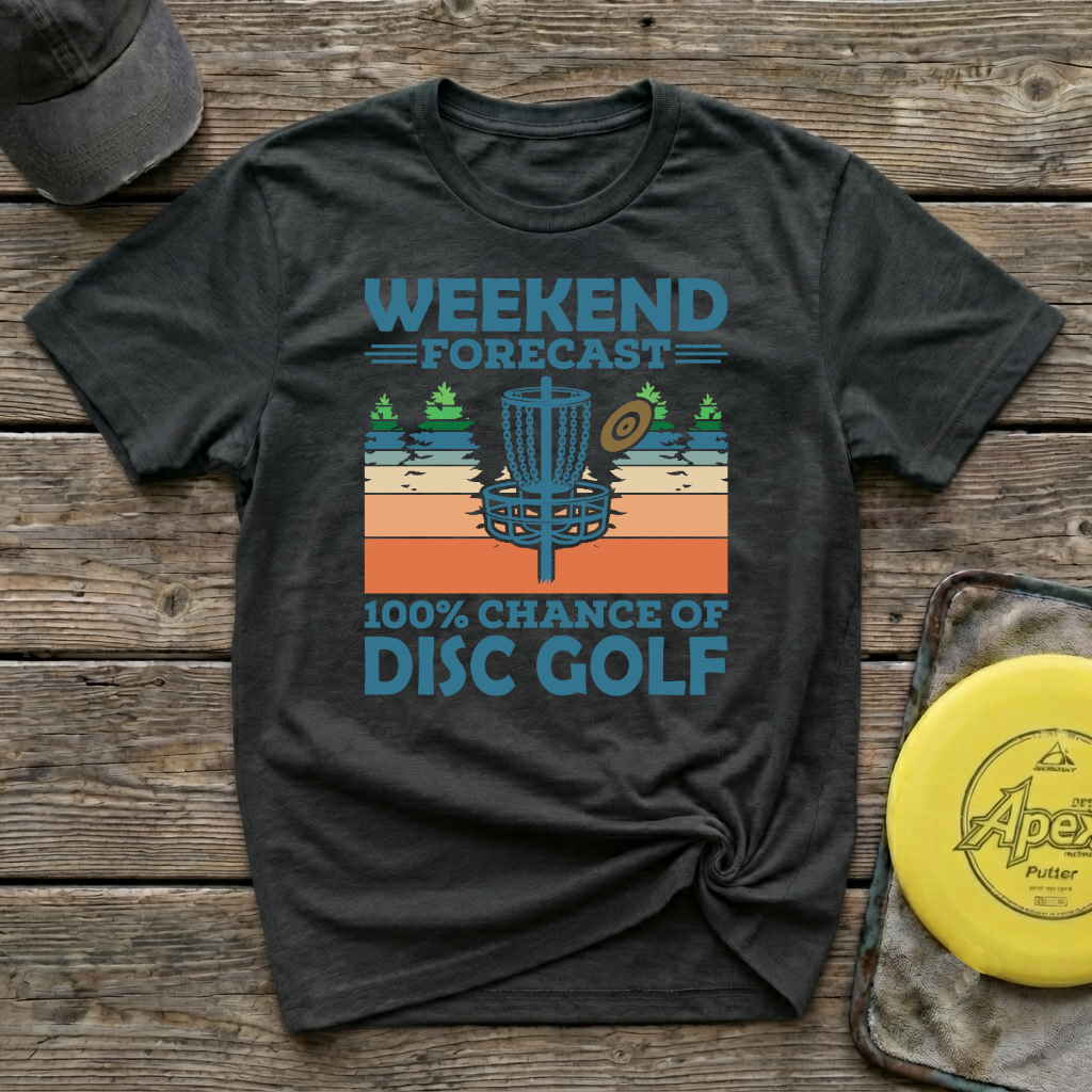Weekend Forecast Disc Golf Vintage Disc Golf T-Shirt