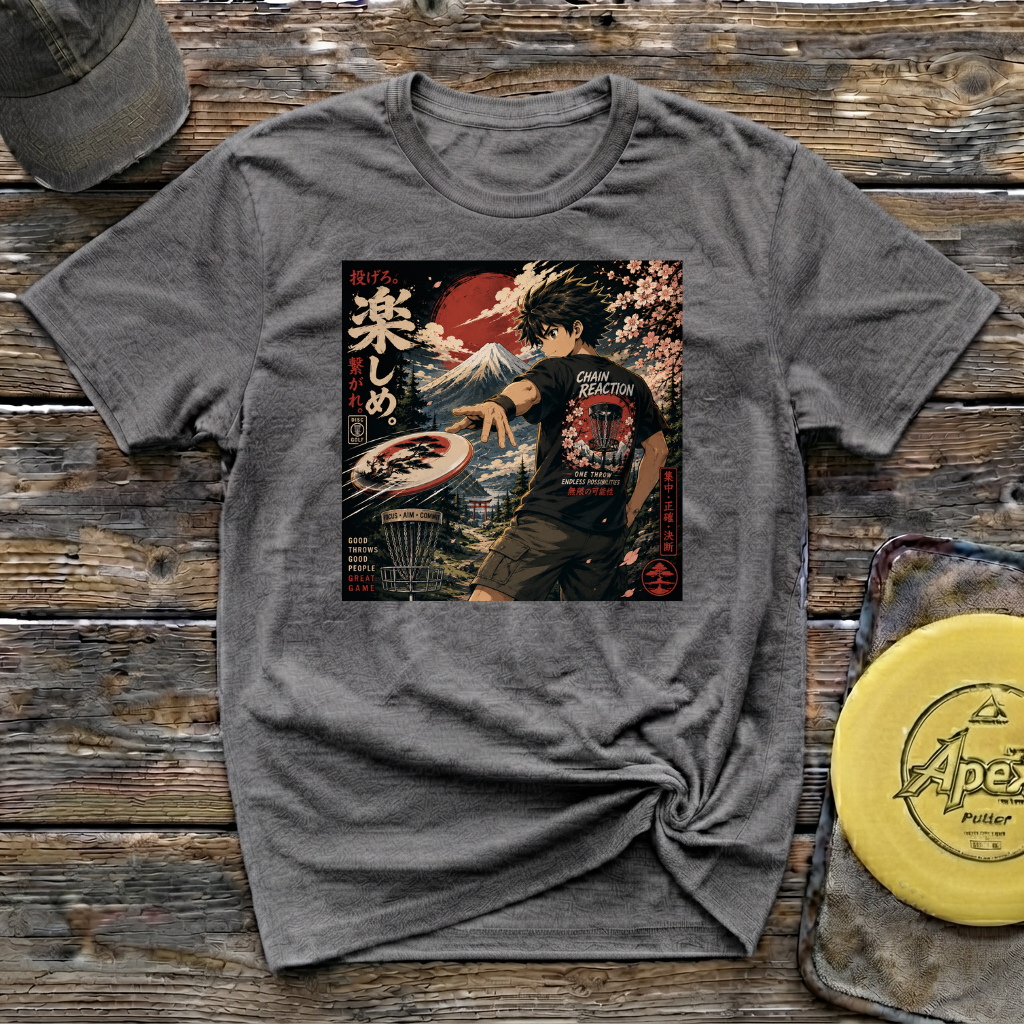 Anime Style Vintage Disc Golf T-Shirt