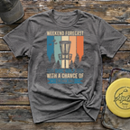 Weekend Forecast Drinking Vintage Disc Golf T-Shirt