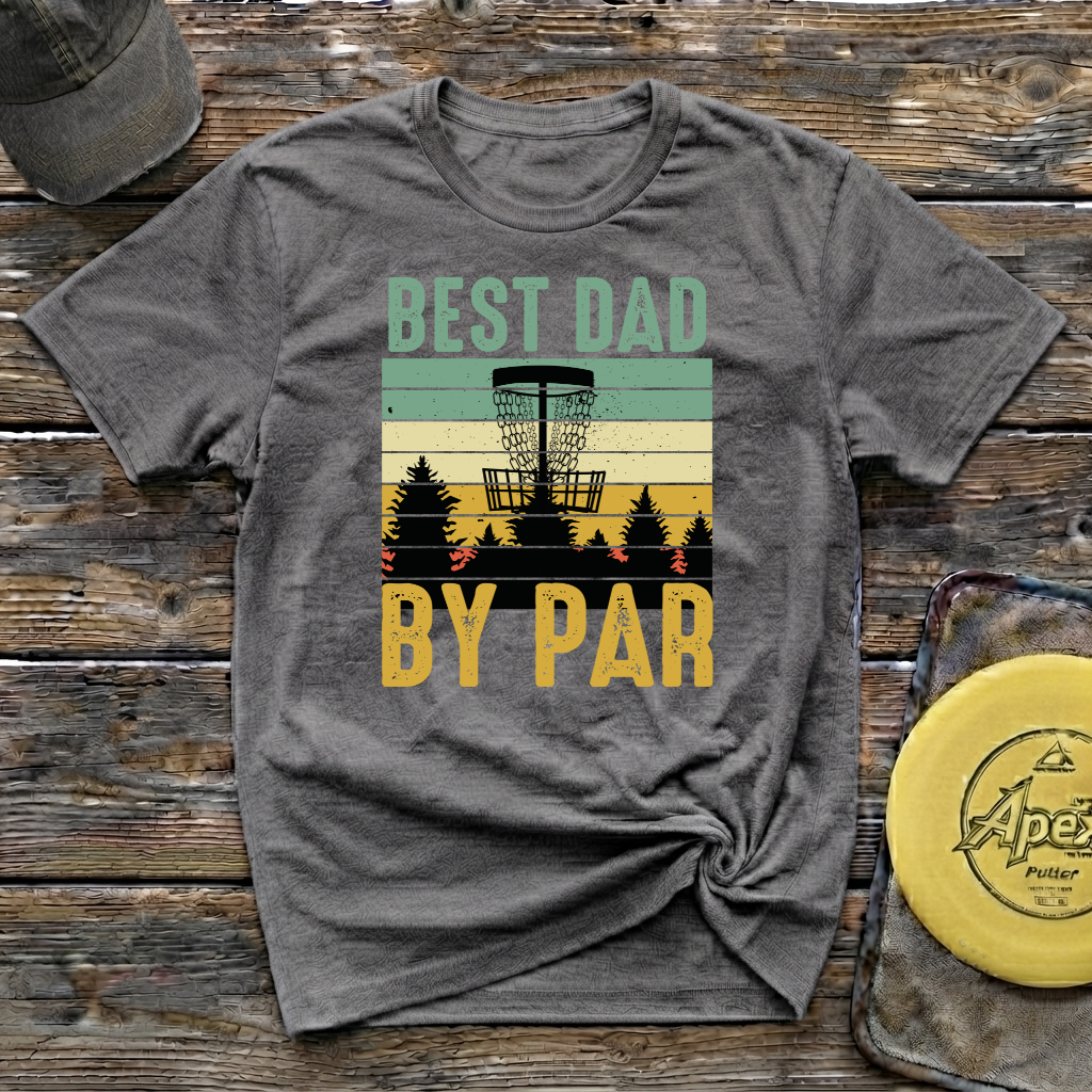 Best Dad By Par Vintage Disc Golf T-Shirt