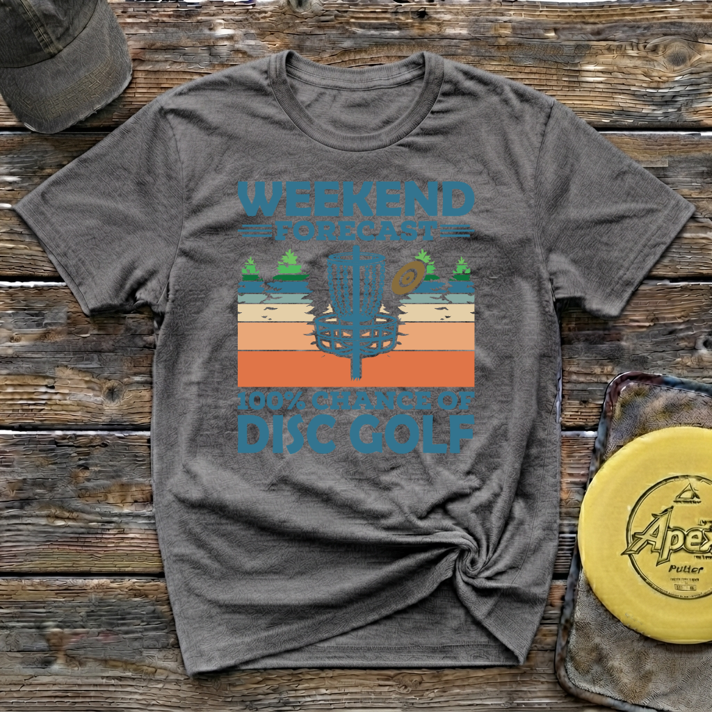Weekend Forecast Disc Golf Vintage Disc Golf T-Shirt