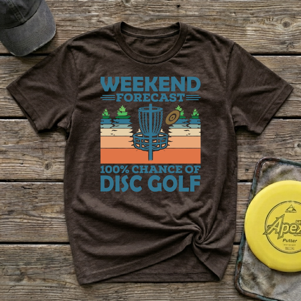 Weekend Forecast Disc Golf Vintage Disc Golf T-Shirt