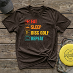 Eat Sleep Repeat Vintage Disc Golf T-Shirt