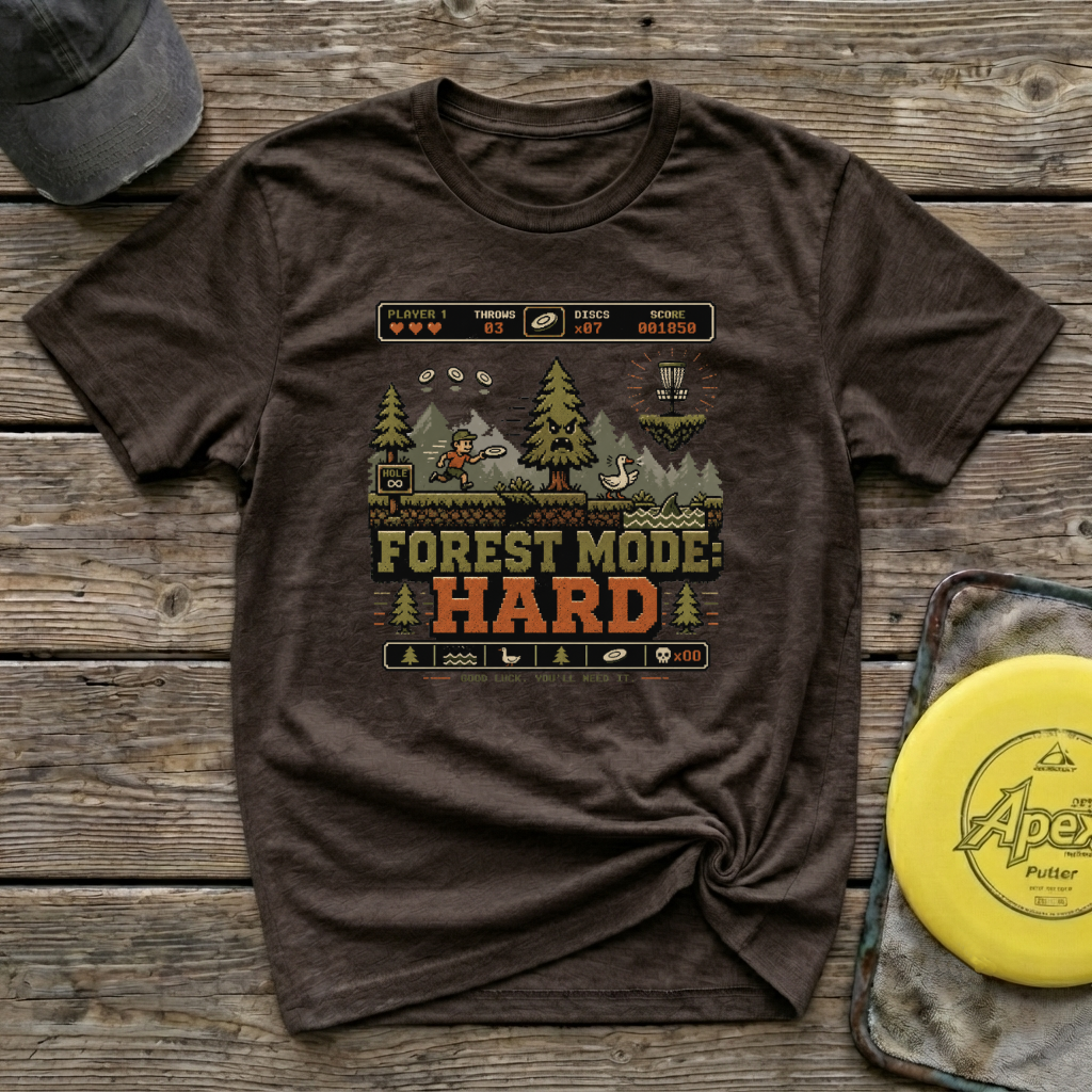 Forest Mode Hard Vintage Disc Golf T-Shirt