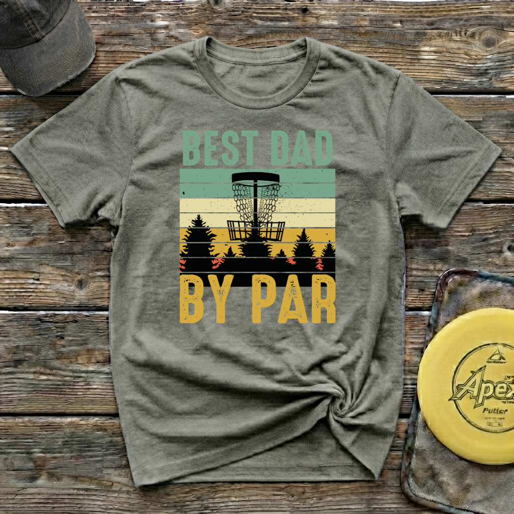 Best Dad By Par Vintage Disc Golf T-Shirt