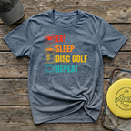 Eat Sleep Repeat Vintage Disc Golf T-Shirt