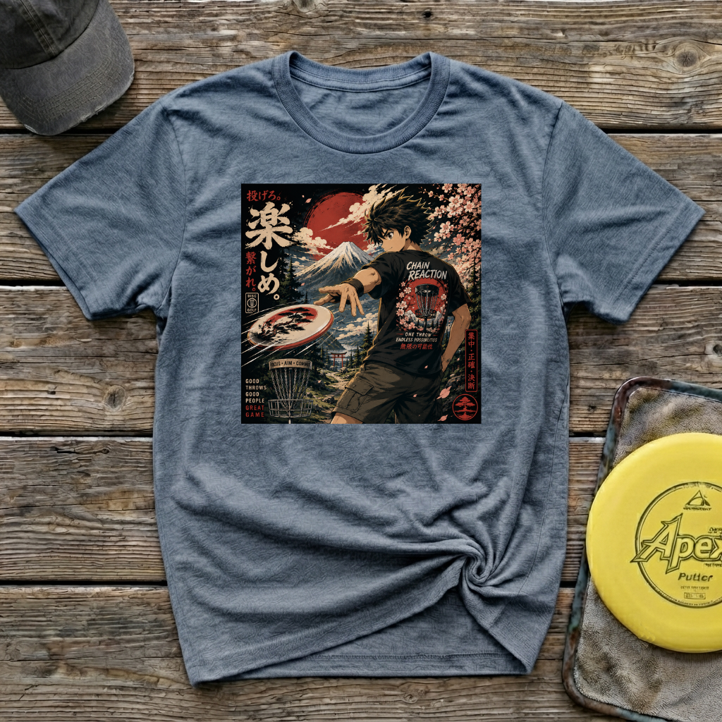 Anime Style Vintage Disc Golf T-Shirt
