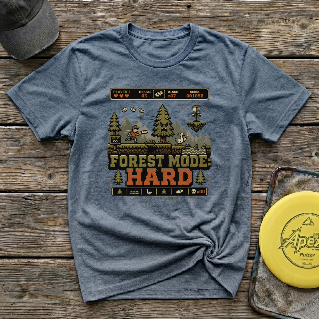 Forest Mode Hard Vintage Disc Golf T-Shirt