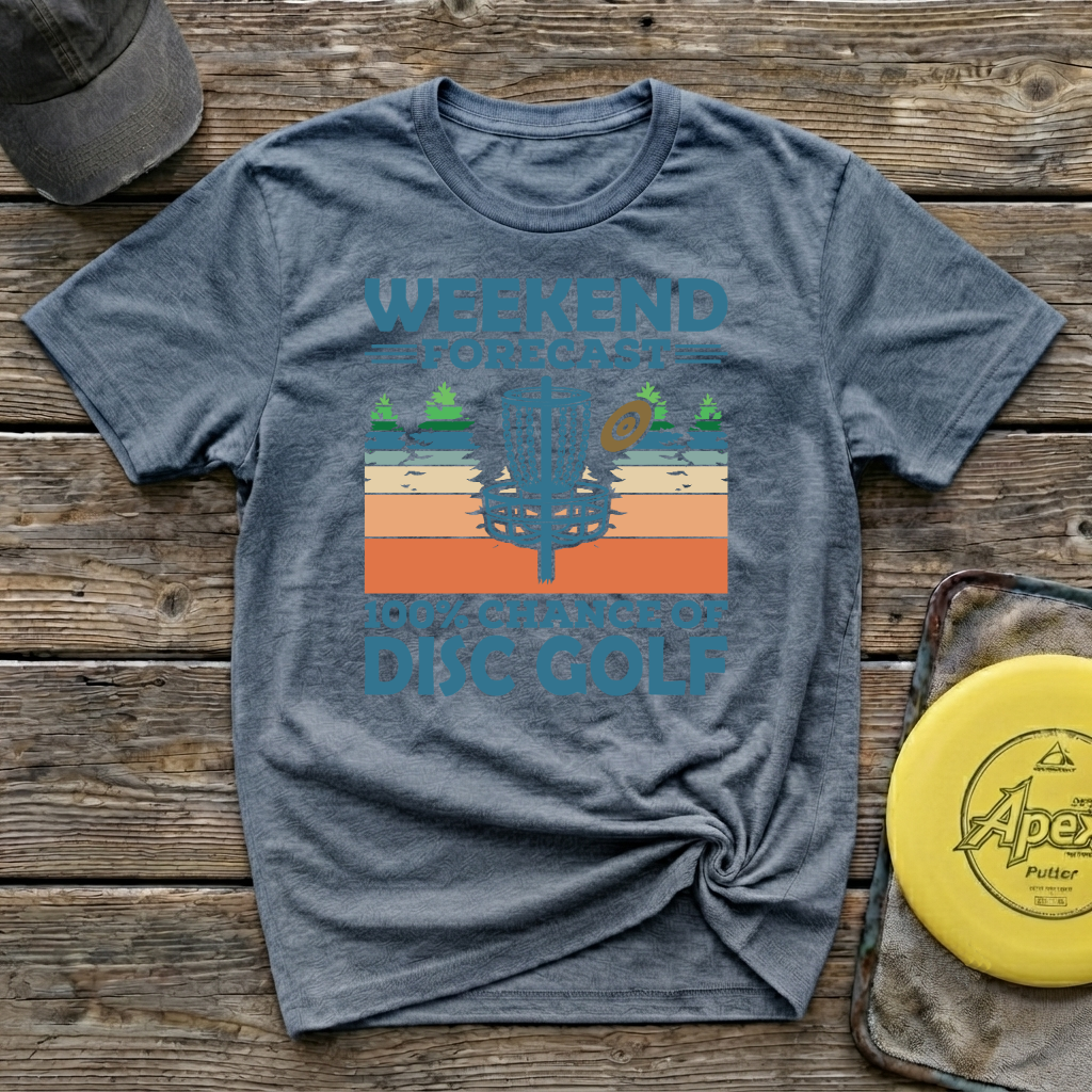 Weekend Forecast Disc Golf Vintage Disc Golf T-Shirt