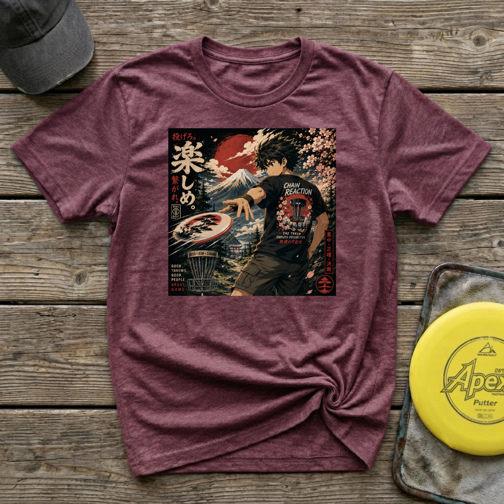 Anime Style Vintage Disc Golf T-Shirt