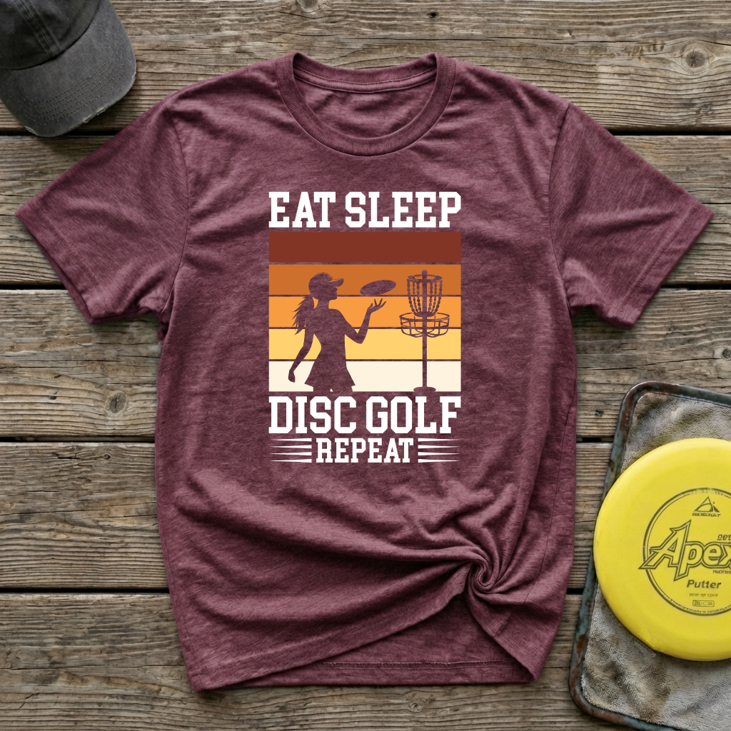 Eat Sleep Disc Golf Vintage Disc Golf T-Shirt