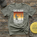 Eat Sleep Disc Golf Vintage Disc Golf T-Shirt