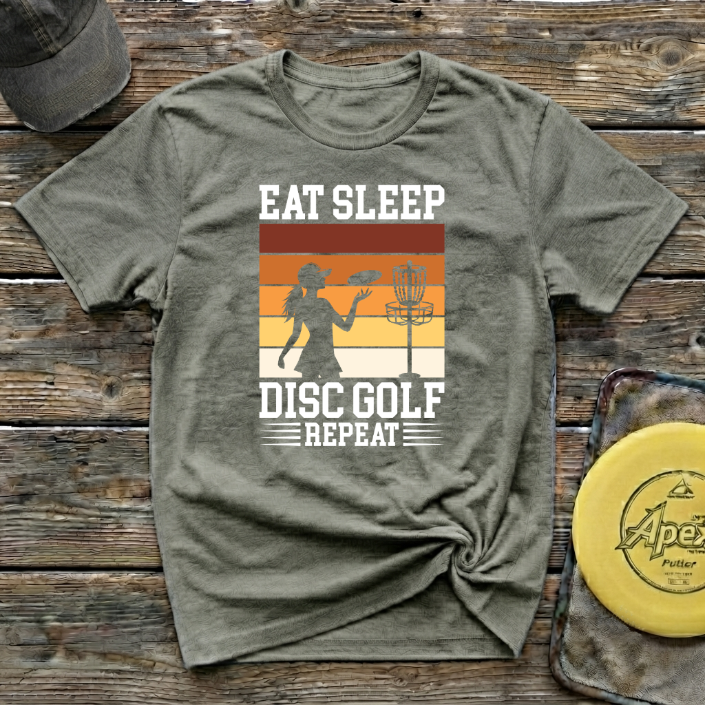 Eat Sleep Disc Golf Vintage Disc Golf T-Shirt