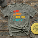 Eat Sleep Repeat Vintage Disc Golf T-Shirt