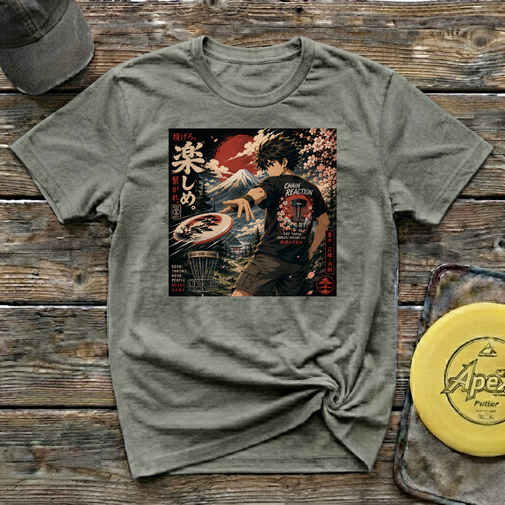 Anime Style Vintage Disc Golf T-Shirt