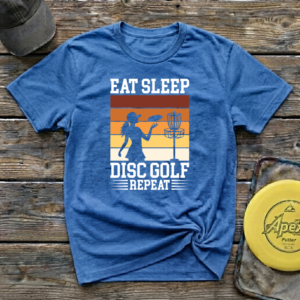 Eat Sleep Disc Golf Vintage Disc Golf T-Shirt