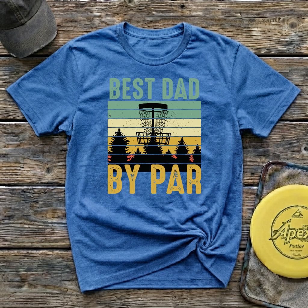 Best Dad By Par Vintage Disc Golf T-Shirt