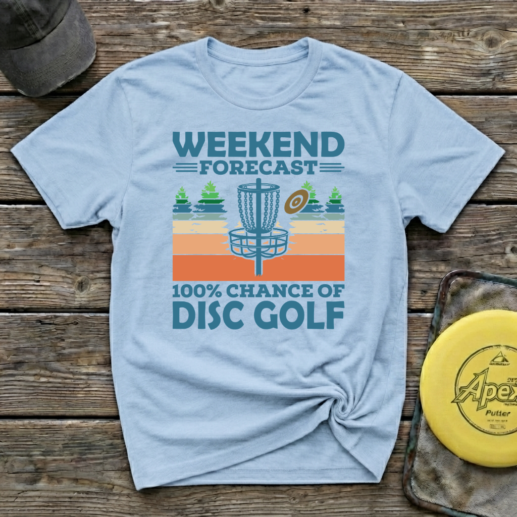 Weekend Forecast Disc Golf Vintage Disc Golf T-Shirt