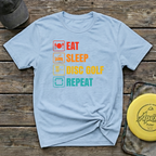 Eat Sleep Repeat Vintage Disc Golf T-Shirt