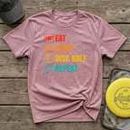 Eat Sleep Repeat Vintage Disc Golf T-Shirt