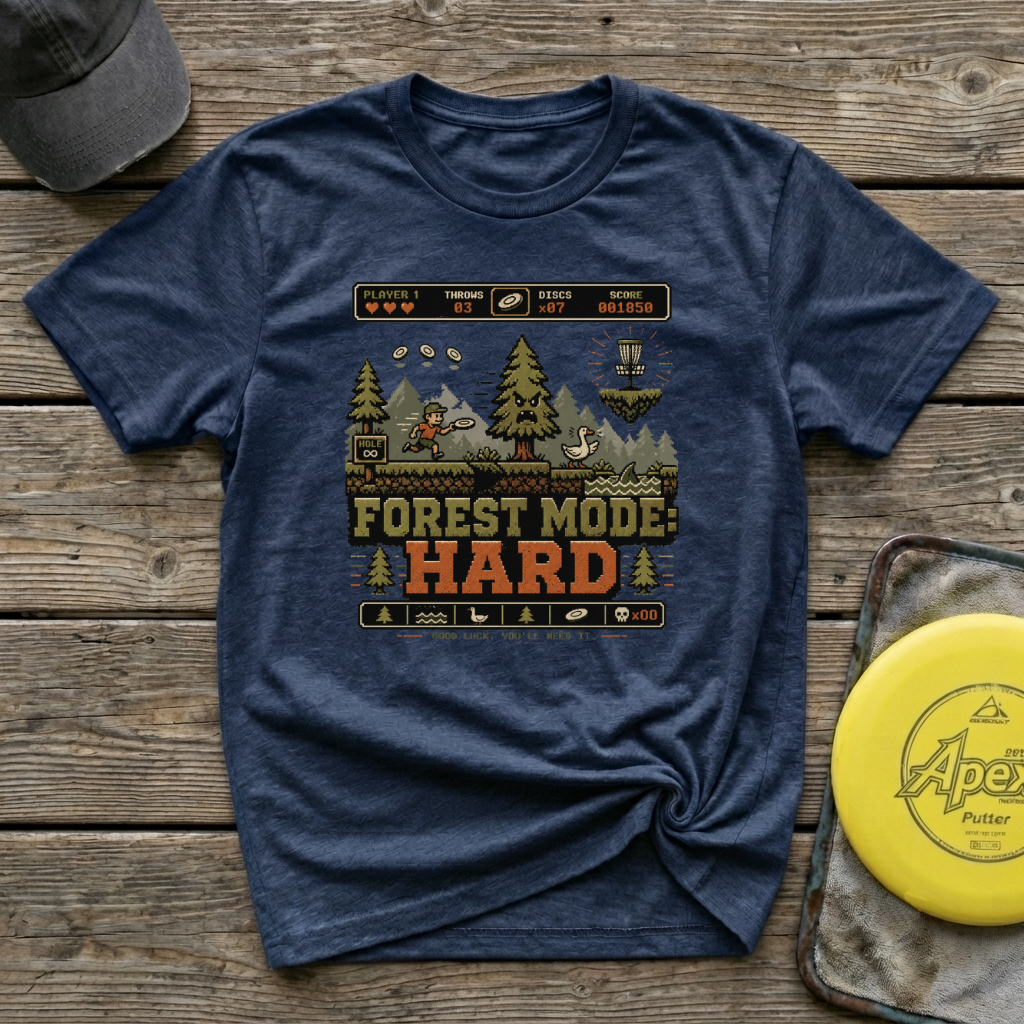 Forest Mode Hard Vintage Disc Golf T-Shirt