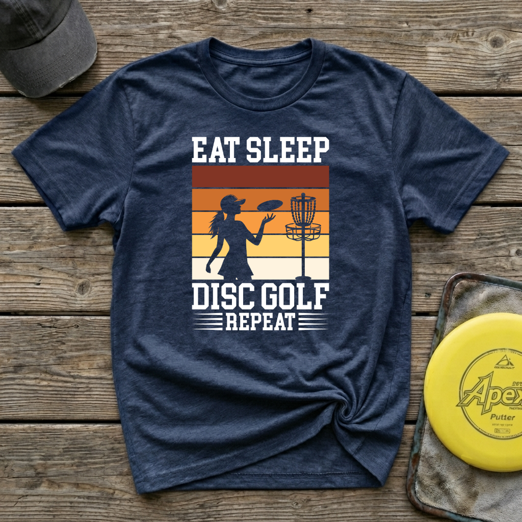 Eat Sleep Disc Golf Vintage Disc Golf T-Shirt