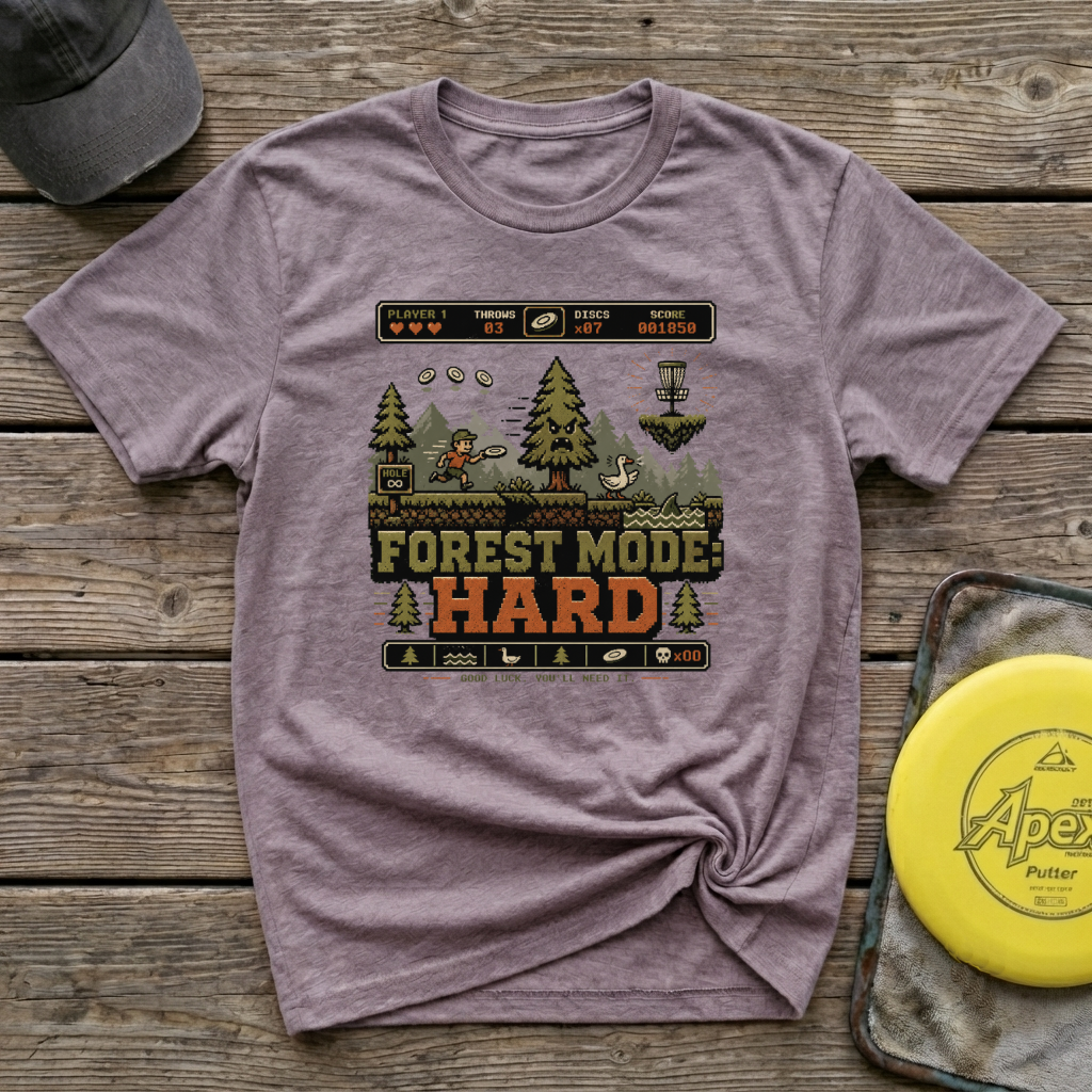 Forest Mode Hard Vintage Disc Golf T-Shirt