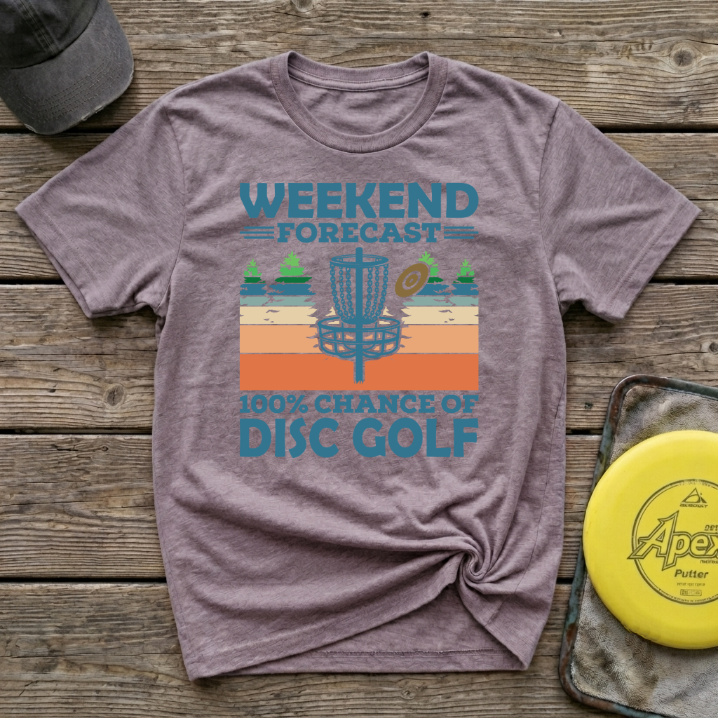 Weekend Forecast Disc Golf Vintage Disc Golf T-Shirt