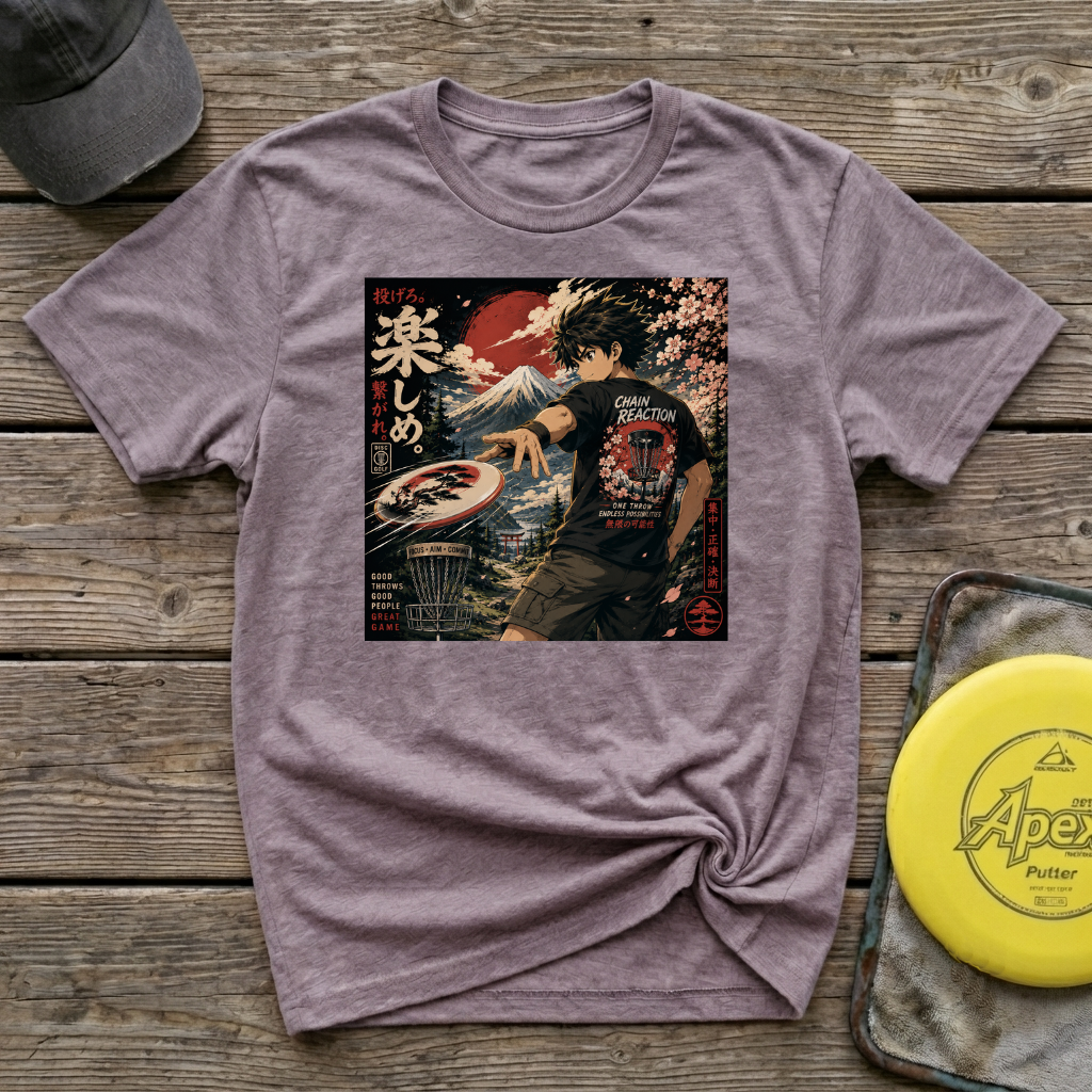 Anime Style Vintage Disc Golf T-Shirt
