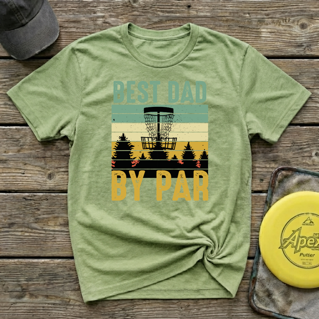 Best Dad By Par Vintage Disc Golf T-Shirt