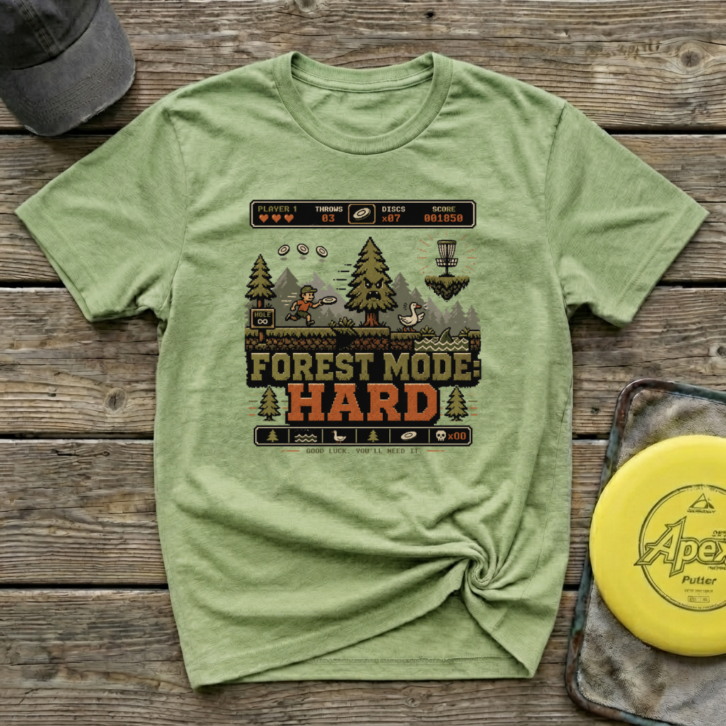 Forest Mode Hard Vintage Disc Golf T-Shirt