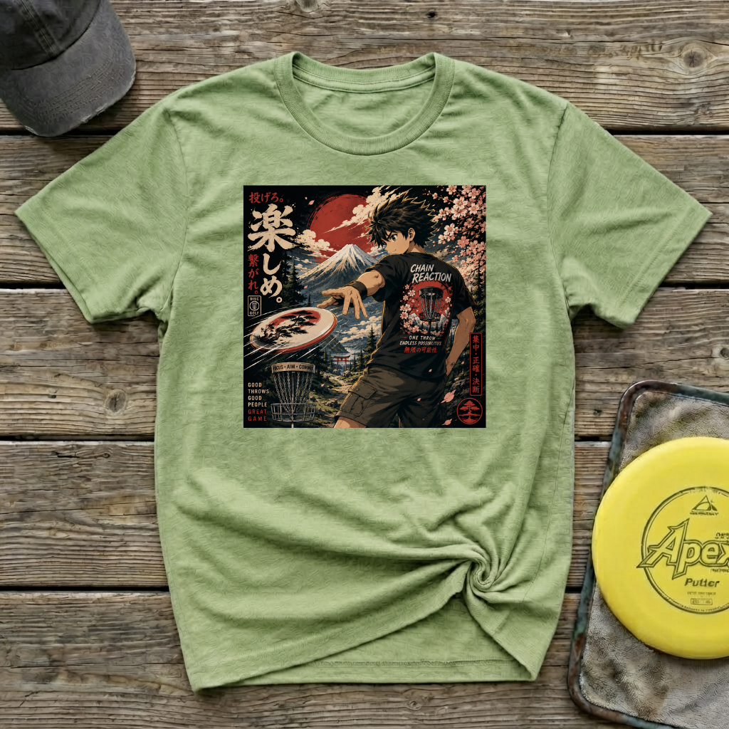 Anime Style Vintage Disc Golf T-Shirt