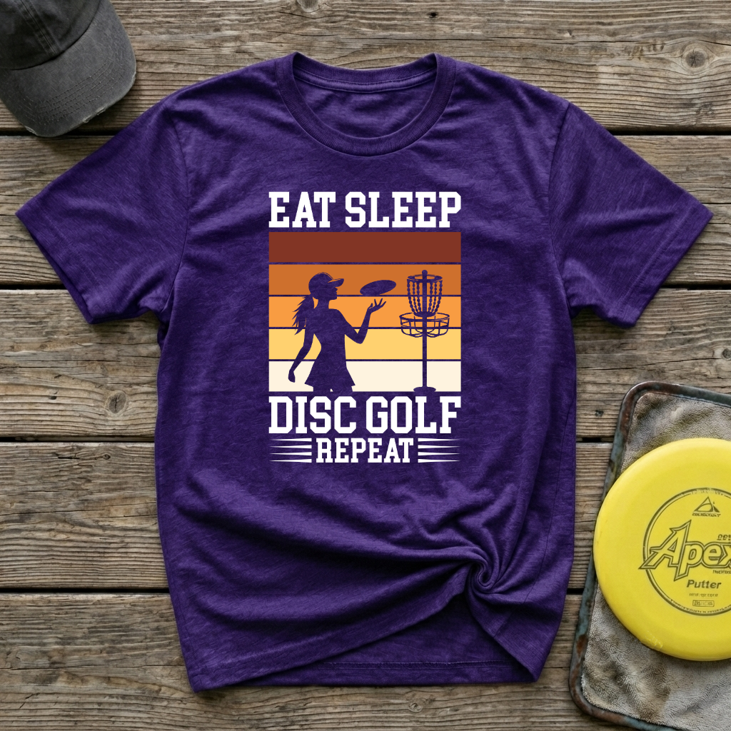 Eat Sleep Disc Golf Vintage Disc Golf T-Shirt