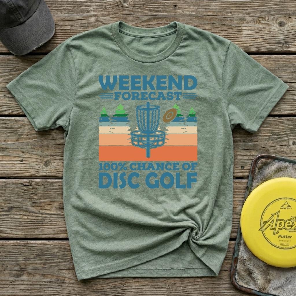 Weekend Forecast Disc Golf Vintage Disc Golf T-Shirt