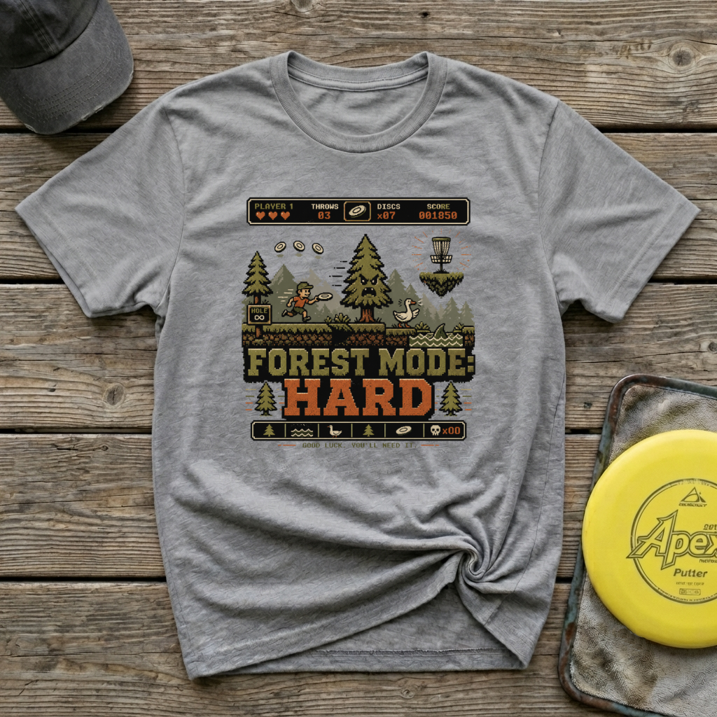 Forest Mode Hard Vintage Disc Golf T-Shirt