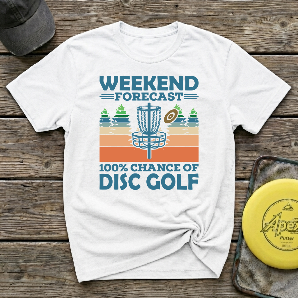 Weekend Forecast Disc Golf Vintage Disc Golf T-Shirt