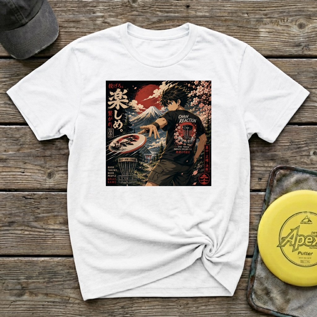 Anime Style Vintage Disc Golf T-Shirt