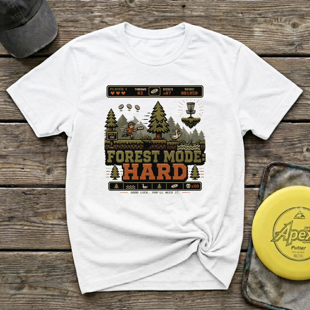 Forest Mode Hard Vintage Disc Golf T-Shirt